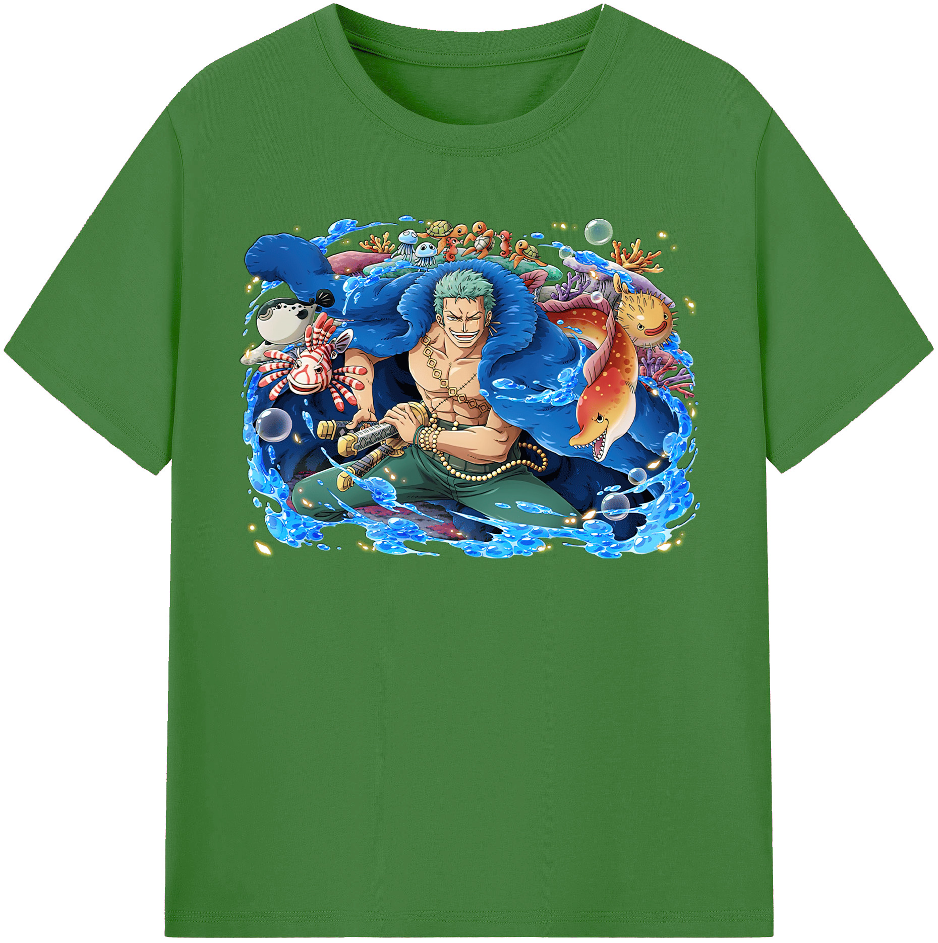 ワンピース ロロノア・ゾロ ONE PIECE Roronoa Zoro レディースカジュアルプリントTシャツ（綿100％）